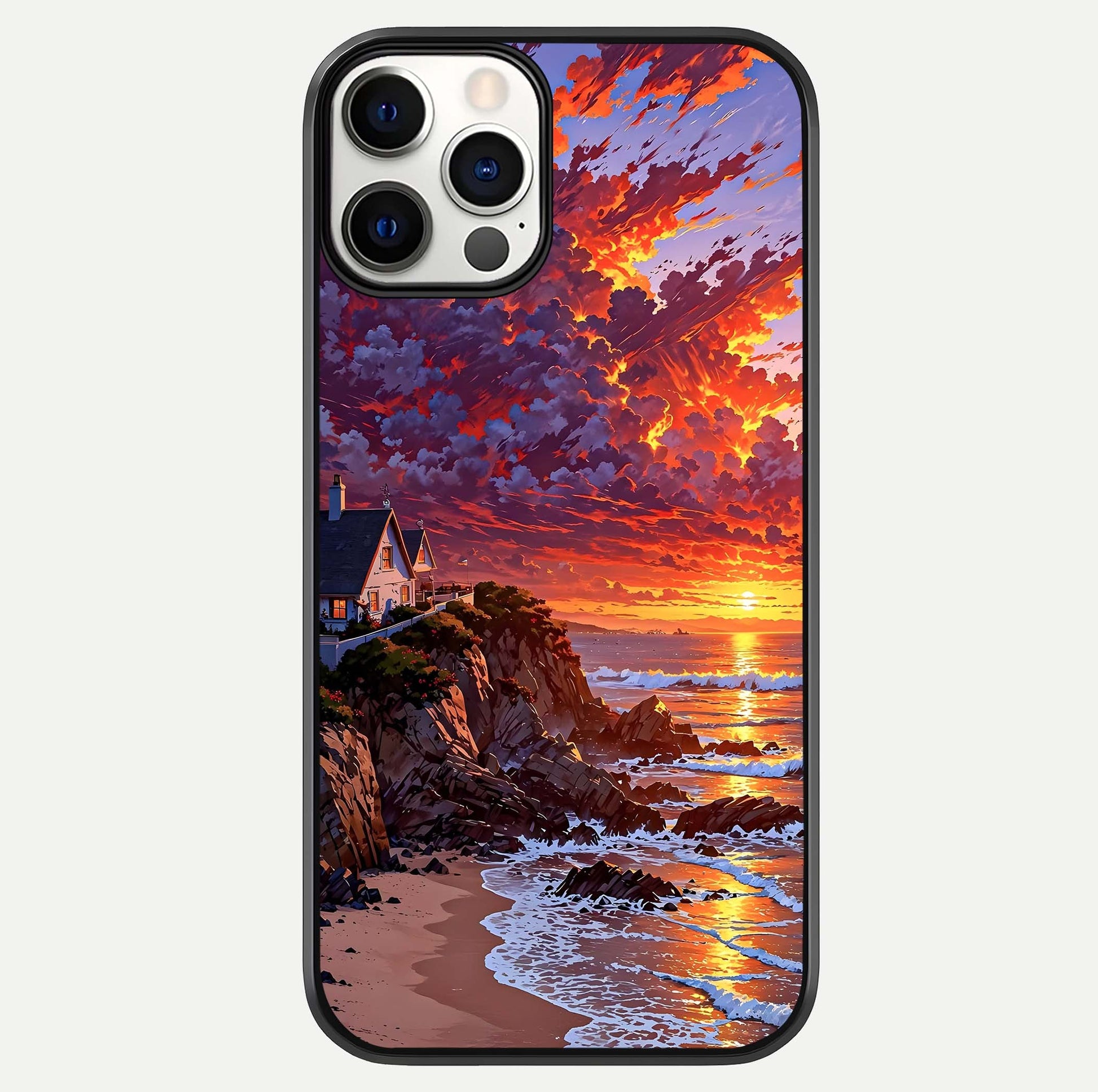 Sunset House By Sea Glass Case For iPhone 12 Pro by Custom World