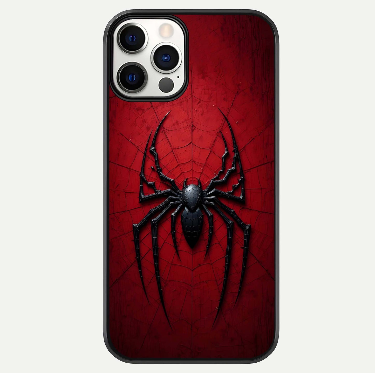 Superhero Web Emblem Glass Case For iPhone 12 Pro by Custom World