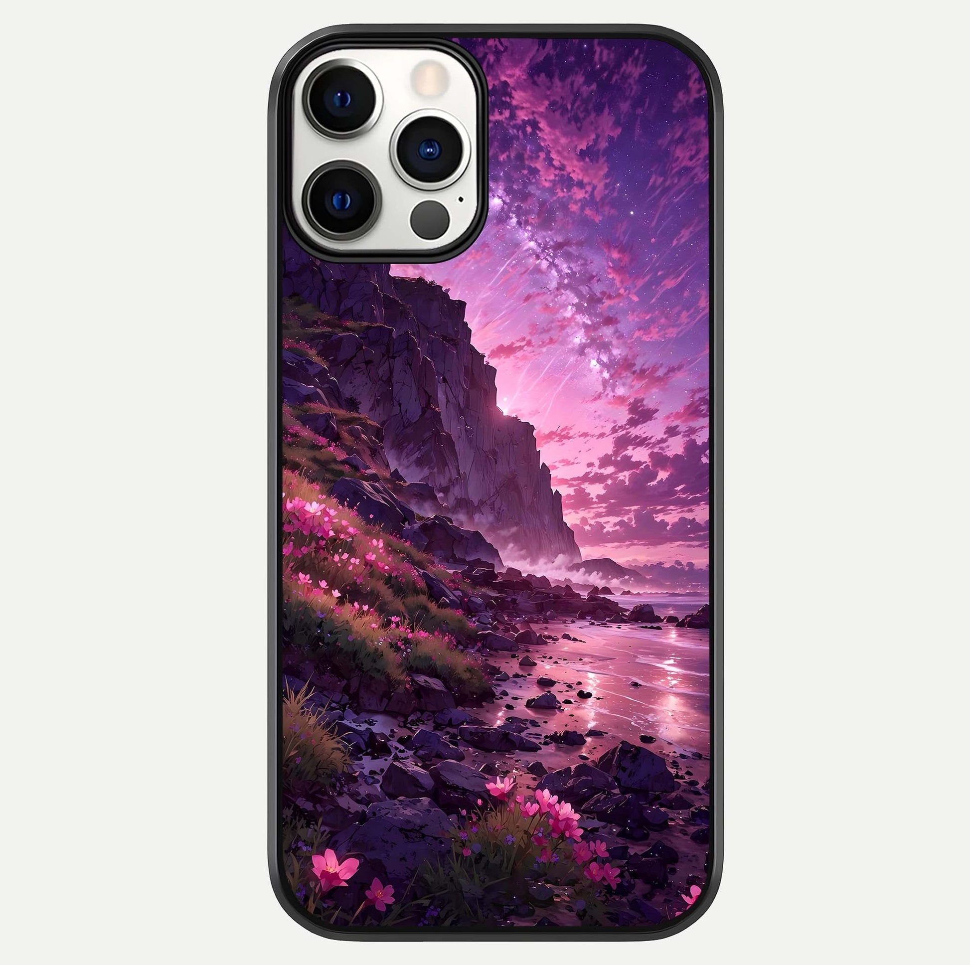 Twilight Blossom Coast Glass Case For iPhone 12 Pro by Custom World