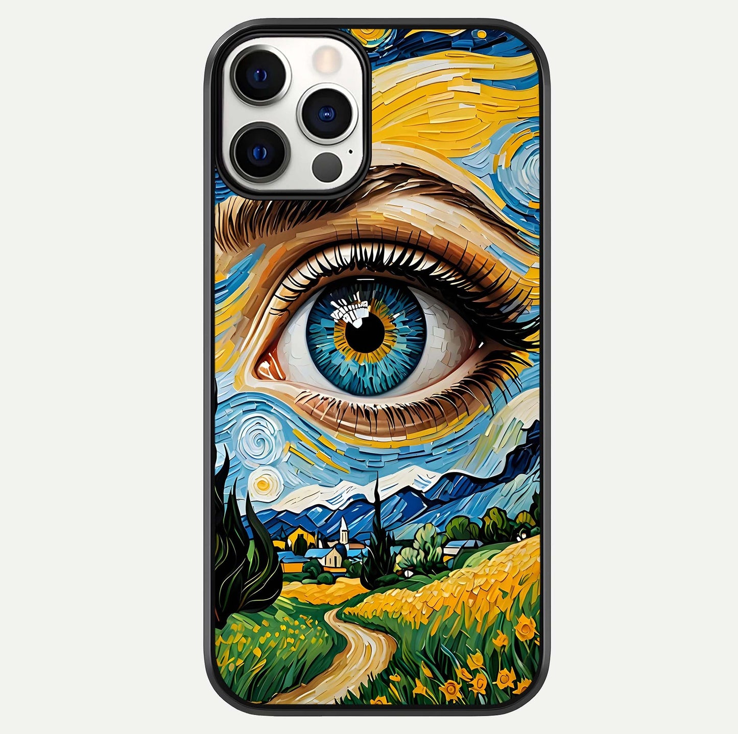 Van Gogh Eye Glass Case For iPhone 16 Pro by Custom World