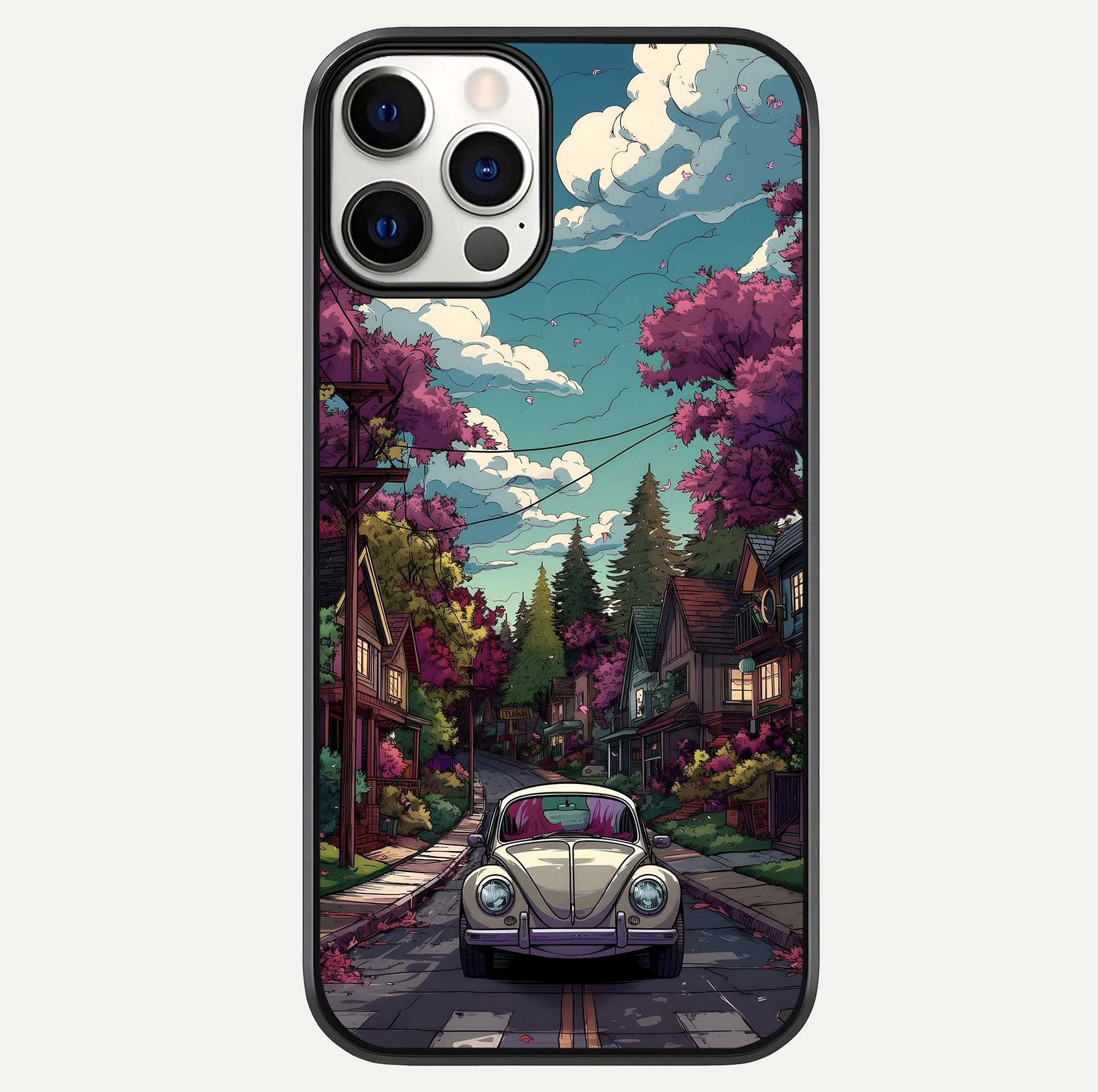 Vintage Street Drive Glass Case For iPhone 12 Pro by Custom World