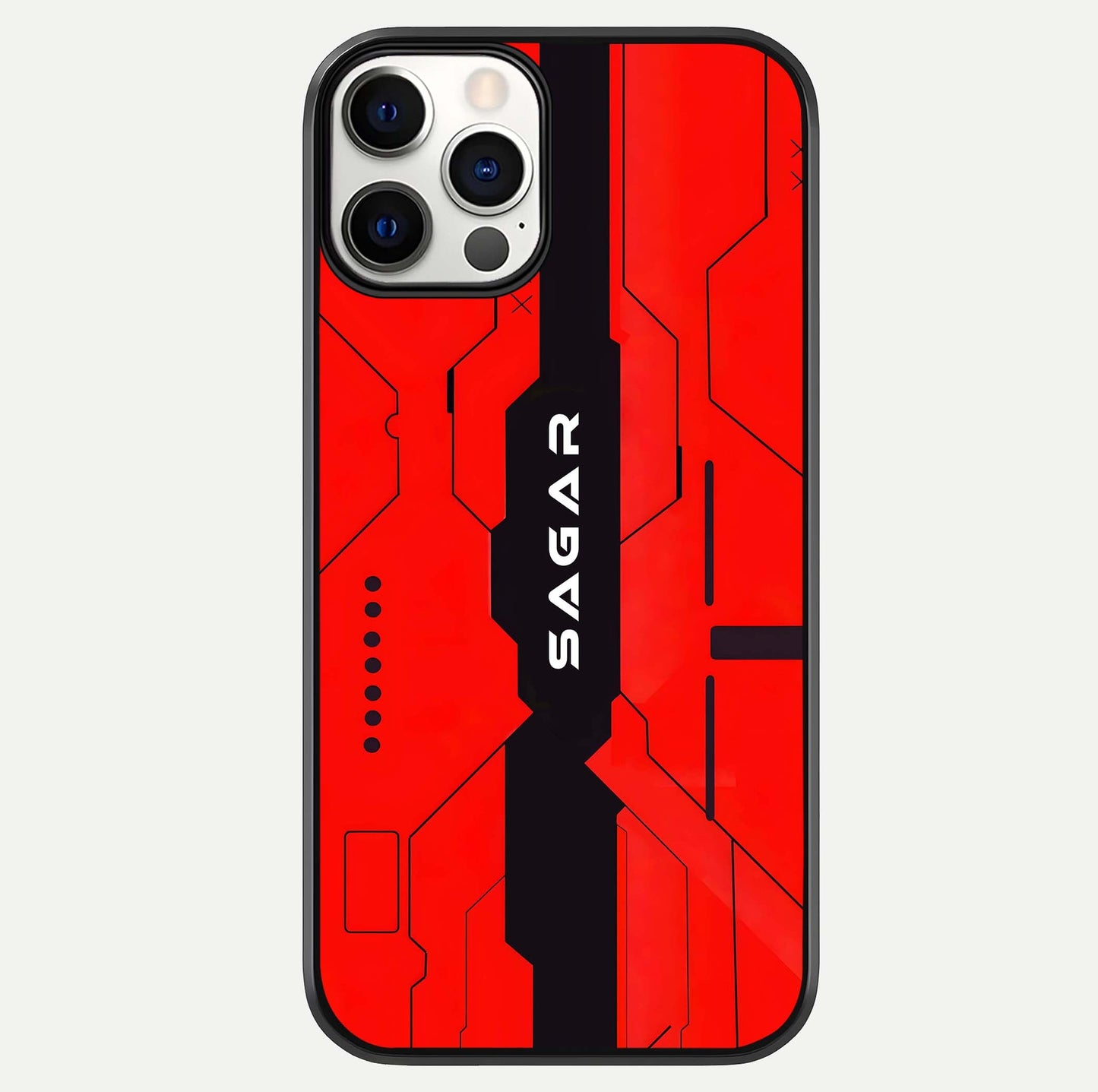 Voltage Rise CYBERPUNK Custom Name Glass Case For iPhone 12 Pro by Custom World