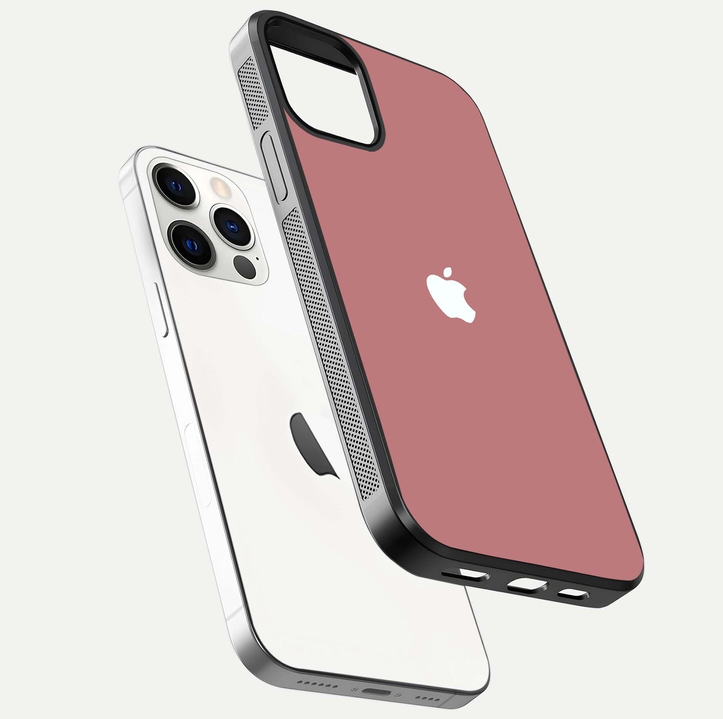 Apple Harmony Glass Case for iPhone 12 Mini floating dual view capturing reflective texture and premium protection