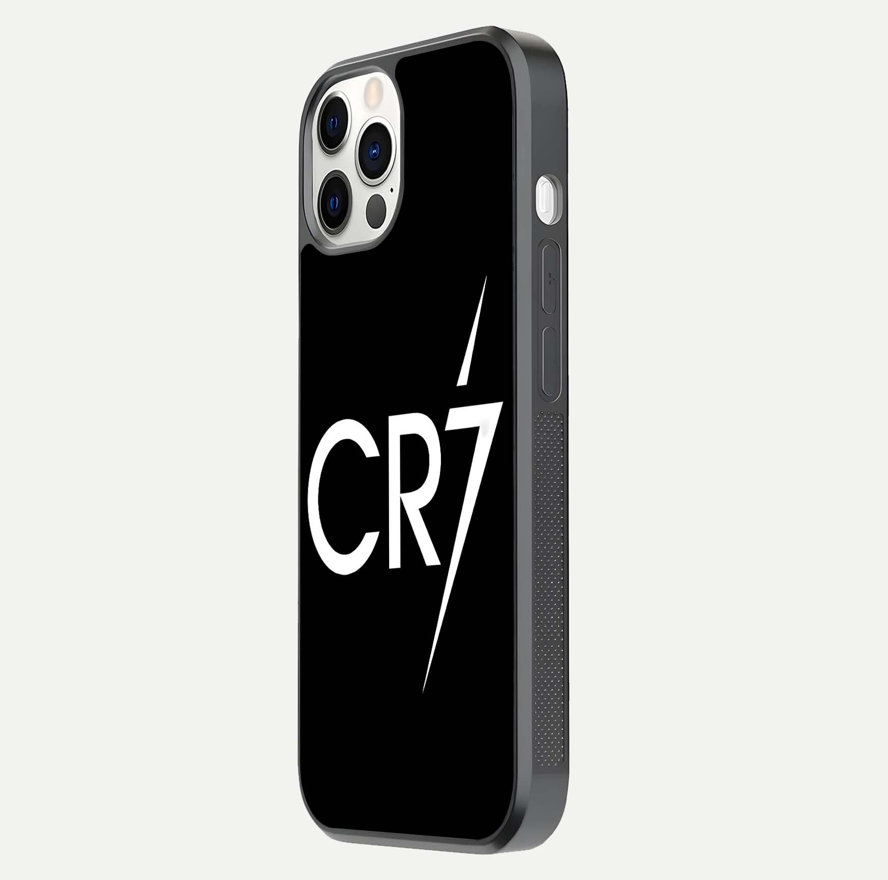 CR7 Elite Strike Glass Case for iPhone 12 Pro side-angle image showing polished edges and vibrant design
