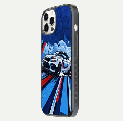 Drift Power Rush Glass Case for iPhone 12 Pro side-angle image capturing reflection glow and smooth curve