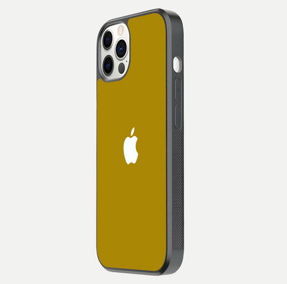 Golden Luxe Aura Glass Case for iPhone 12 Pro side-angle image showing reflection clarity and aura glow