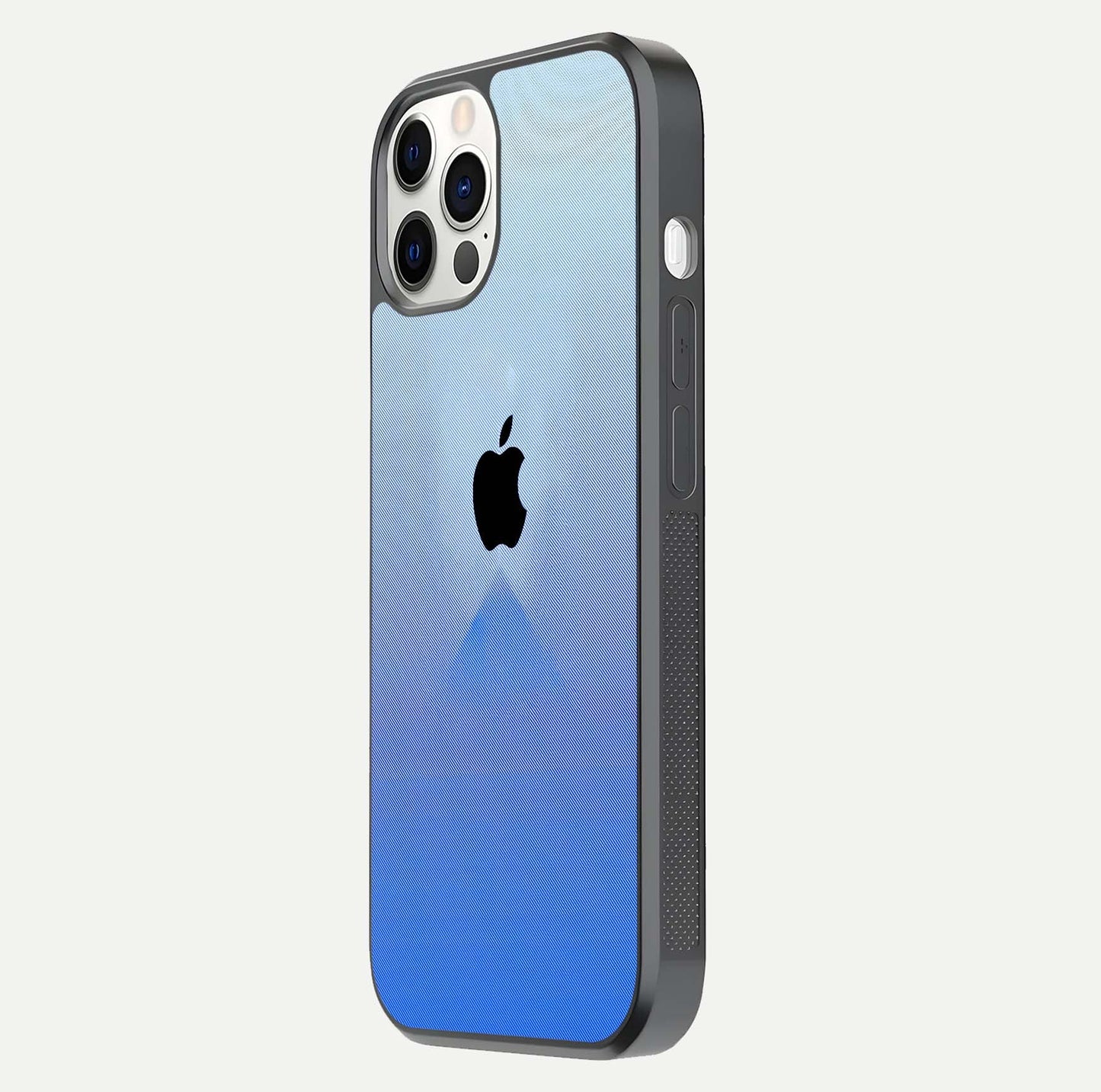 Gradient Apple Vibe Glass Case for iPhone 12 Mini side-angle image showing reflection glow and elegant surface