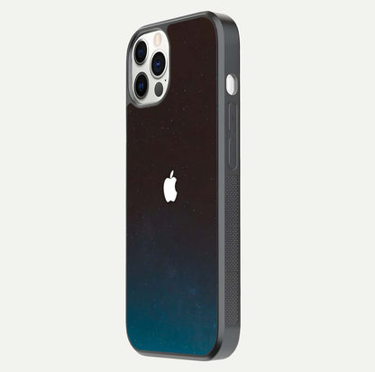 Green Emerald Apple Logo Glass Case for iPhone 12 Pro side-angle image showing reflection polish and rich emerald hue