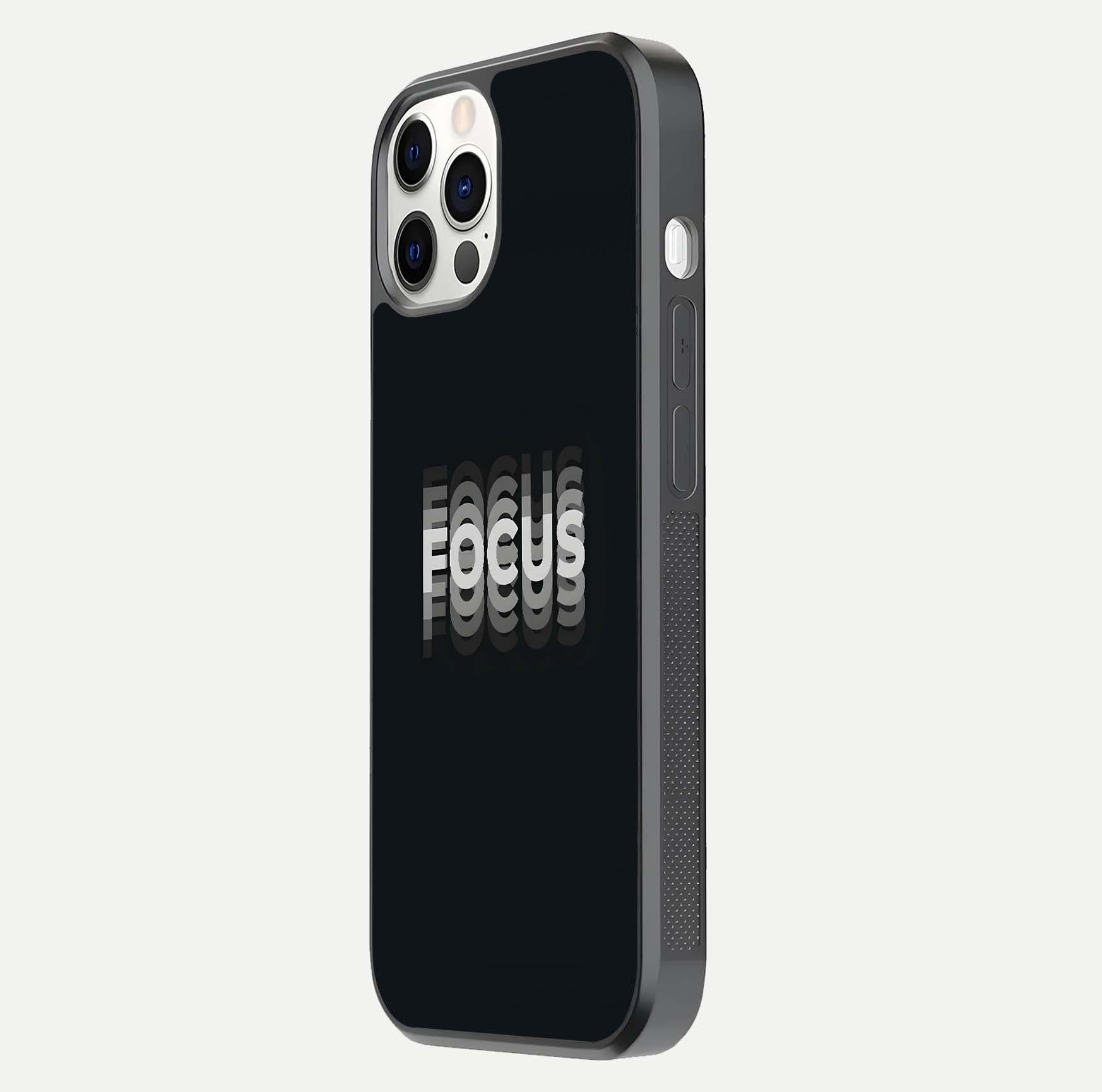 Mono Focus Vision Glass Case for iPhone 12 Mini side-angle image showing smooth reflection and minimal tones