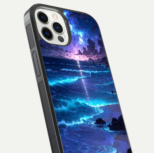 Classic Damn Look Glass Case for iPhone 12 Mini close-up highlighting quote text and reflection shine