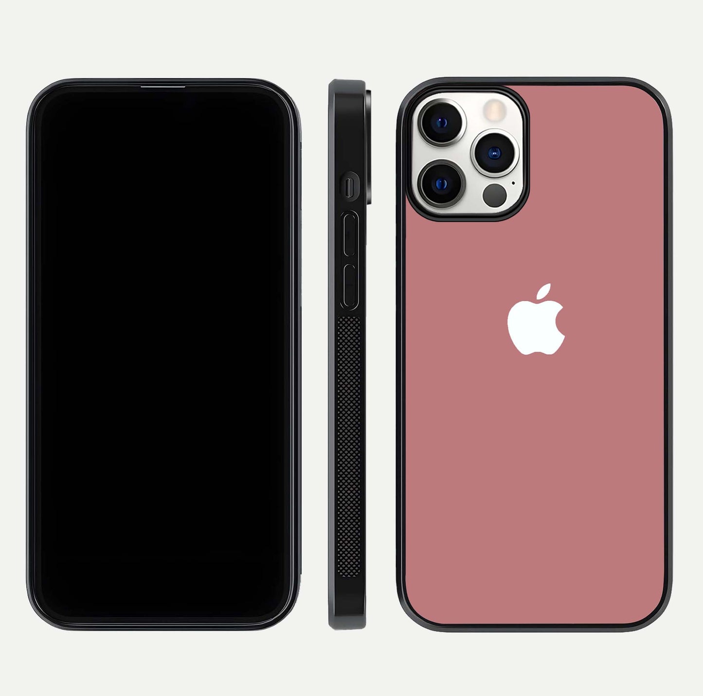 Apple Harmony Glass Case for iPhone 12 Mini front and back mockup showing harmony pattern and clean edge design