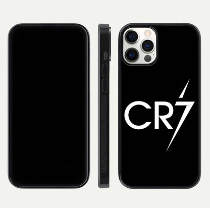 CR7 Elite Strike Glass Case for iPhone 12 Pro dual-view layout showing sport tones and edge clarity