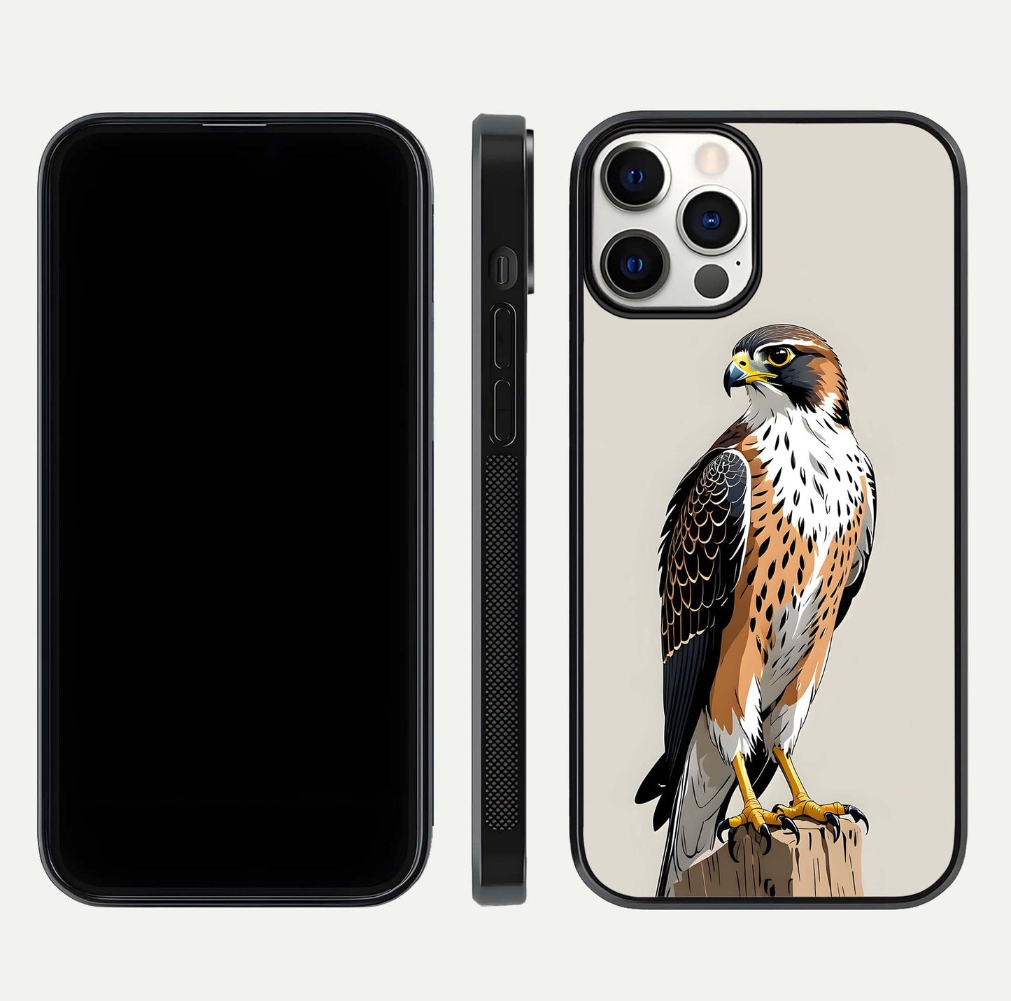 Clever Eagle Glass Case for iPhone 12 Pro dual-view layout showing design symmetry and smooth finish