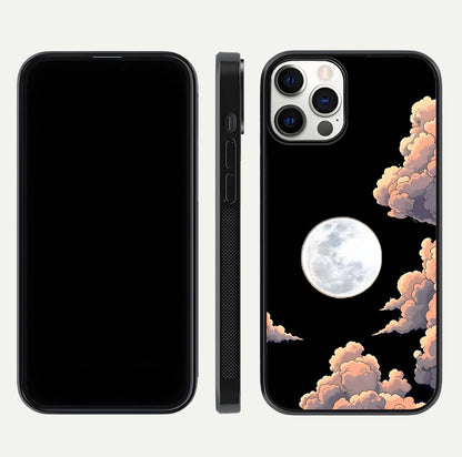 Shade Cloud Moon Glass Case for iPhone 12 Pro front & back layout showing soft gradient tones and edges