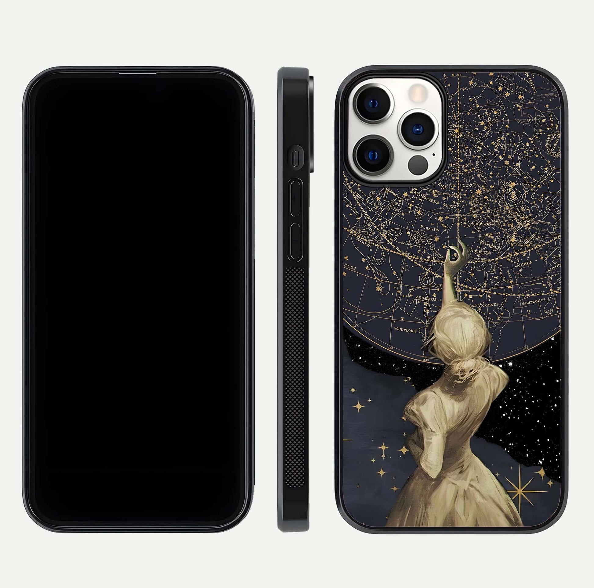 Taylor Swift Girl Glass Case for iPhone 12 Pro front & back layout showing clean edge and vivid print