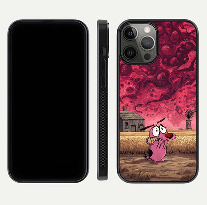 Courage Under Sky Glass Case for iPhone 12 Pro Max dual-view layout displaying text alignment and glass finish