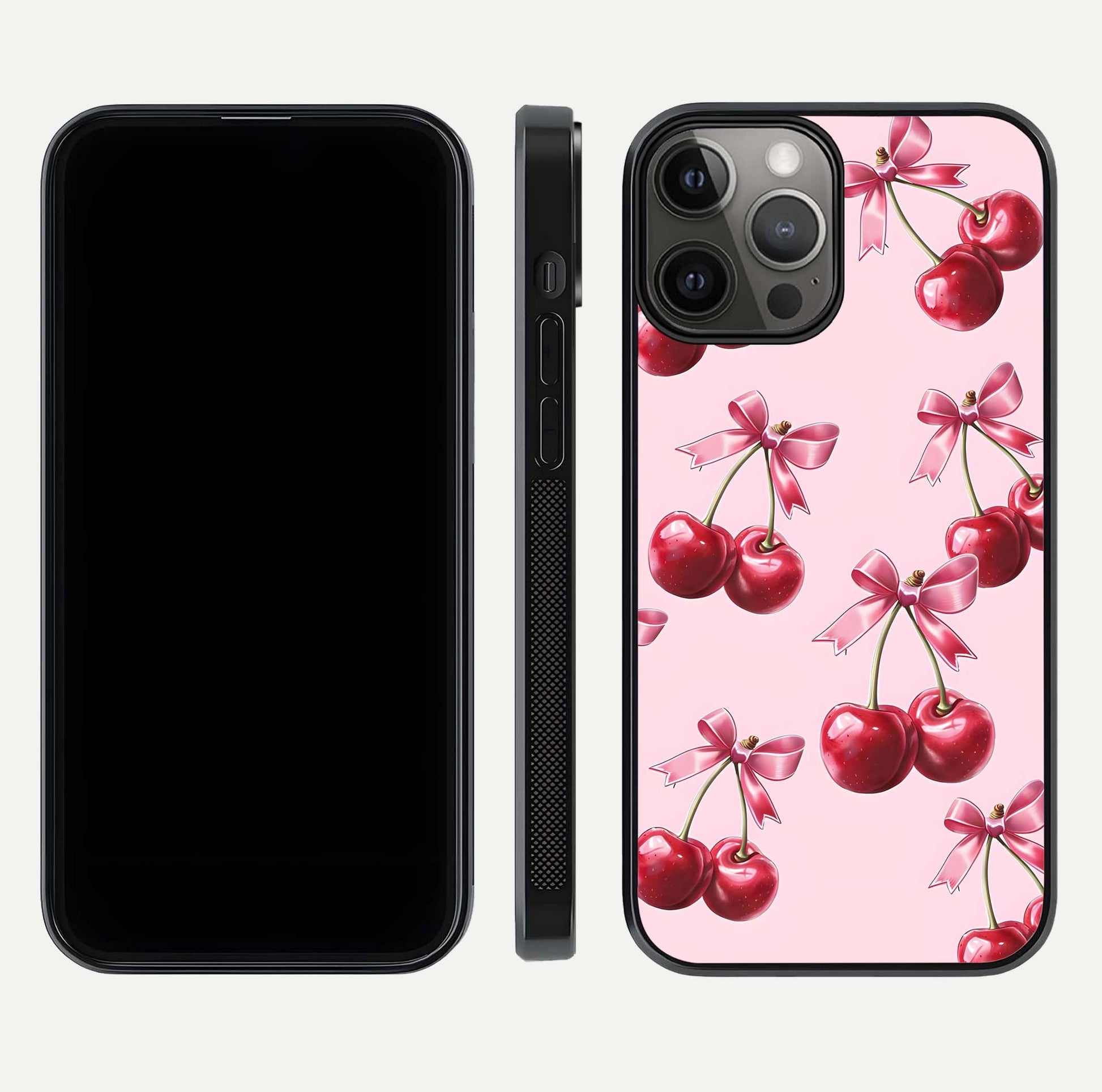 Red Bloom Skies Glass Case for iPhone 12 Pro Max front & back layout showing soft gradient sky tones and edges