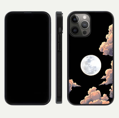 Shade Cloud Moon Glass Case for iPhone 12 Pro Max front & back layout showing soft gradient tones and edges