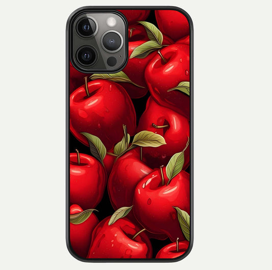 Apple Pattern Glass Case For iPhone 12 Pro Max by Custom World