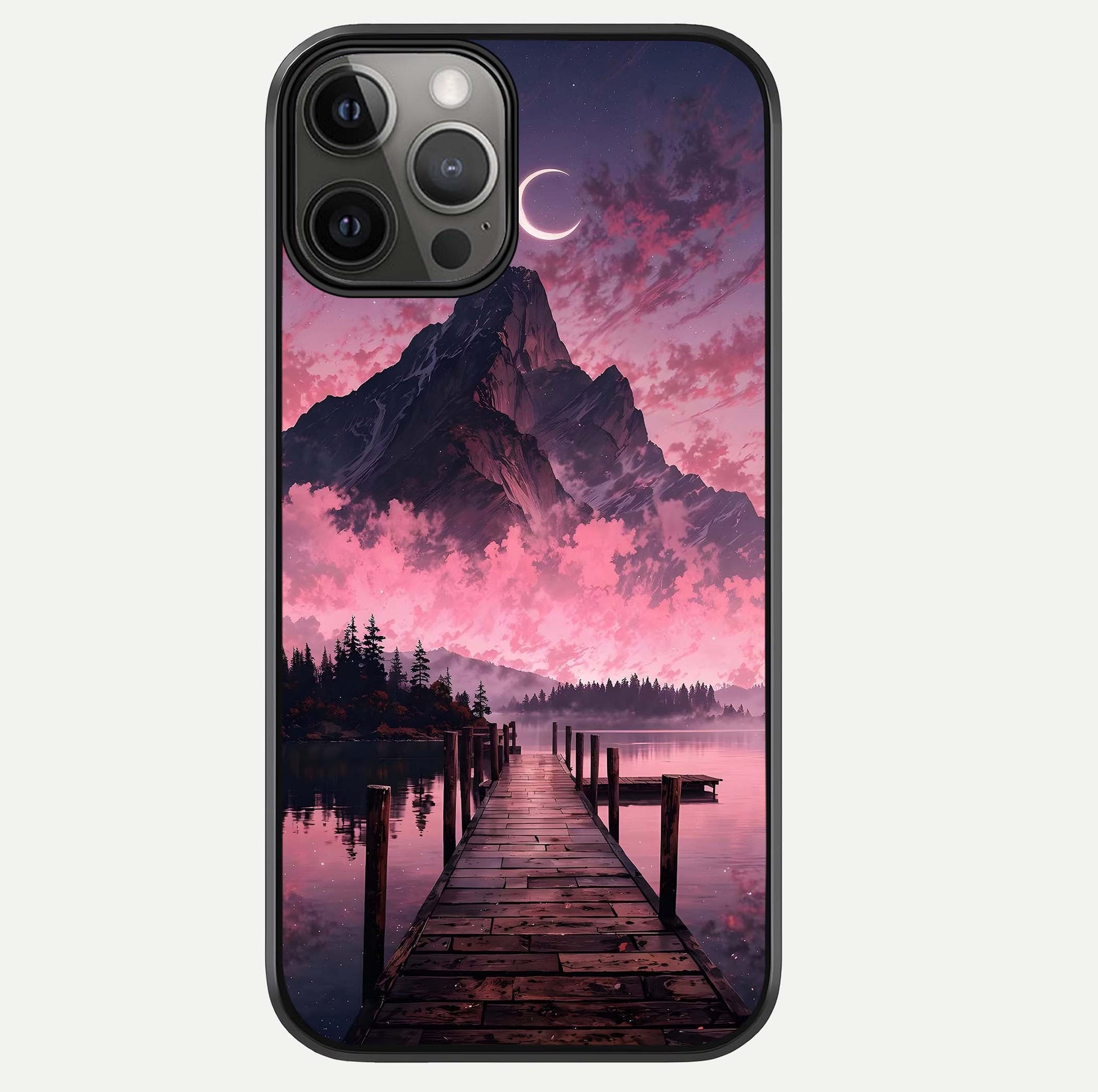 Beautiful Mountain View Glass Case For iPhone 12 Pro Max by Custom World