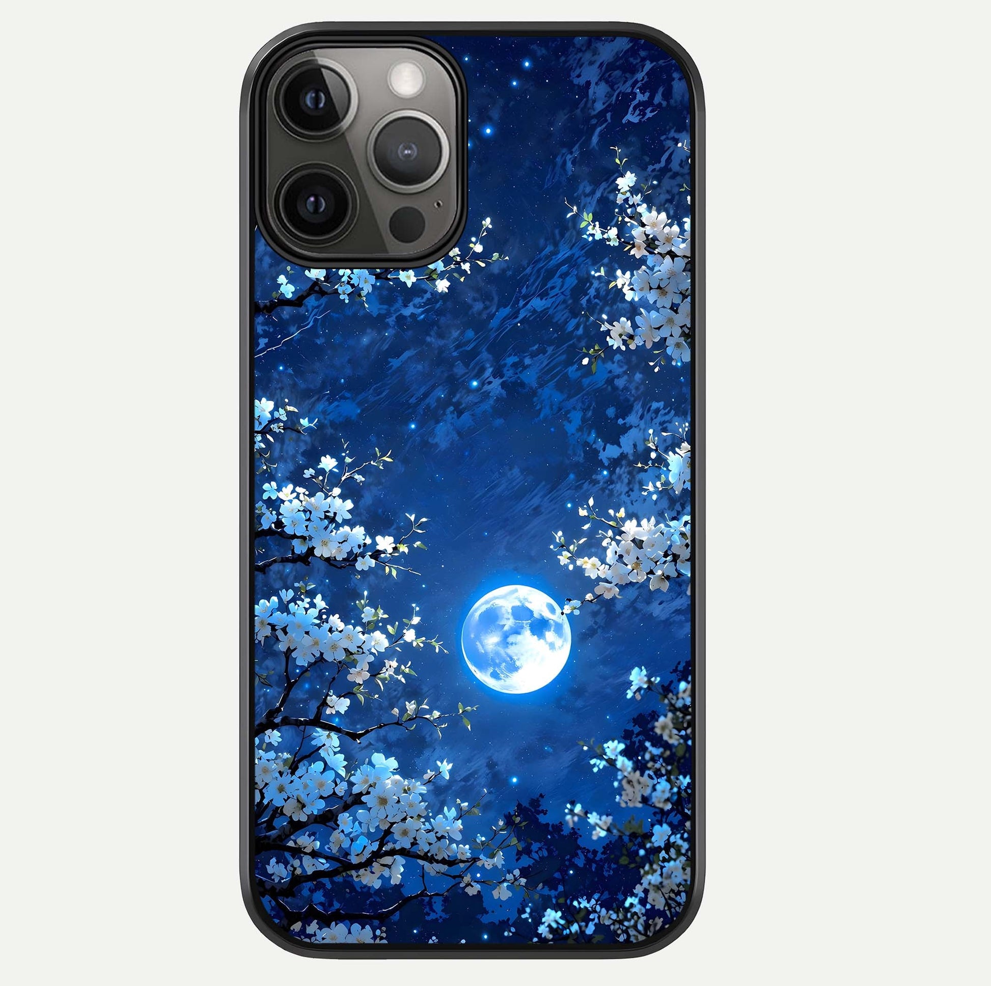 Blossom Moonlight Sky Glass Case For iPhone 12 Pro Max by Custom World