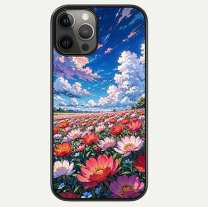 Blossom Sky Field Glass Case For iPhone 12 Pro Max by Custom World