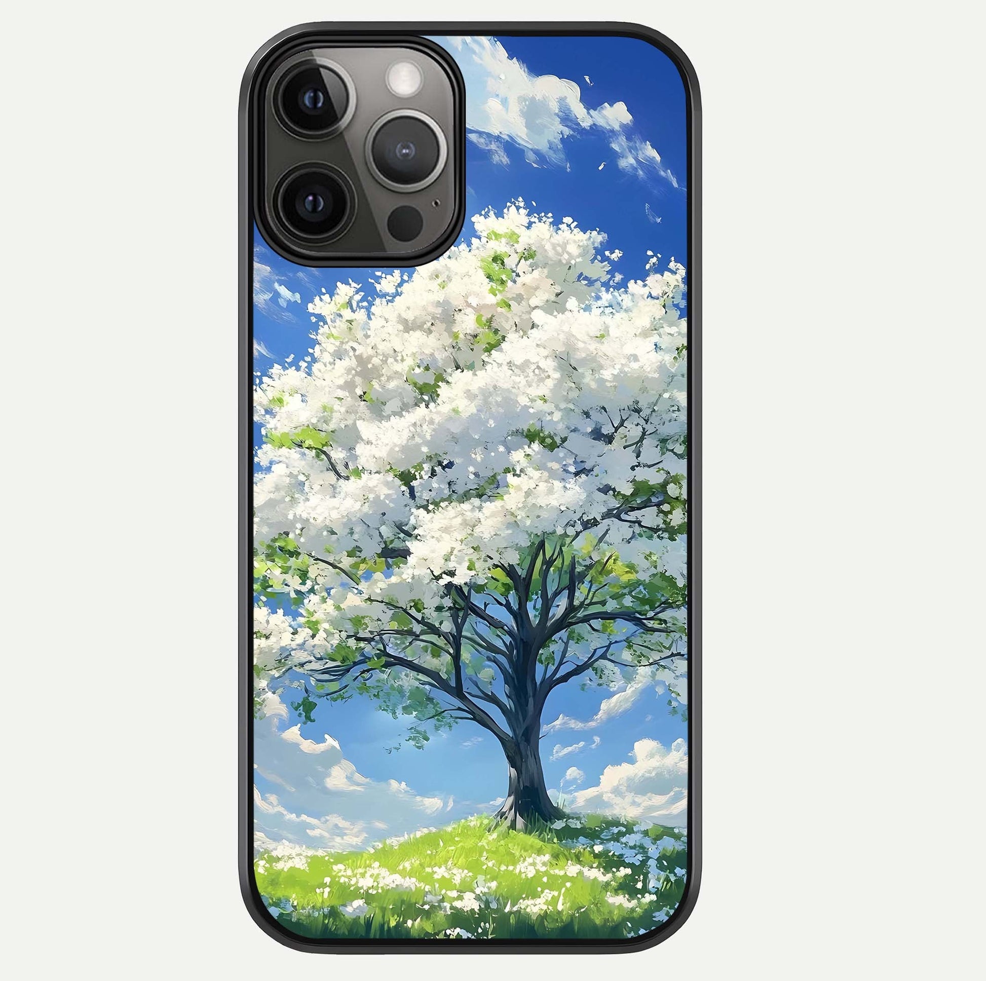 Blossom Sky Serenity Glass Case For iPhone 12 Pro Max by Custom World