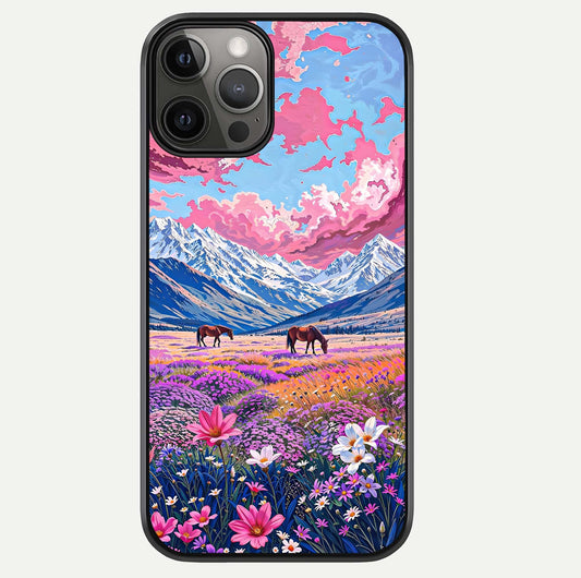 Blossom Valley Dream Glass Case For iPhone 12 Pro Max by Custom World
