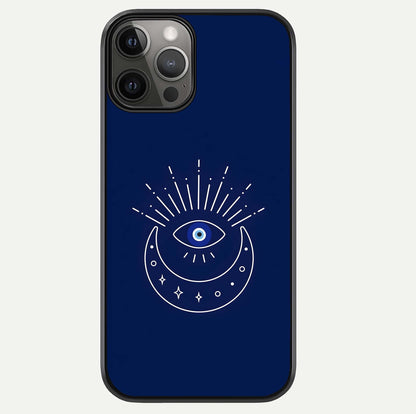 Blue Evil Eye Glass Case For iPhone 12 Pro Max by Custom World