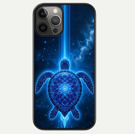 Blue Galaxy Turtle Glass Case For iPhone 12 Pro Max by Custom World