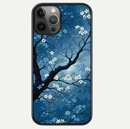 Blue Tree Serenity Glass Case For iPhone 12 Pro Max by Custom World