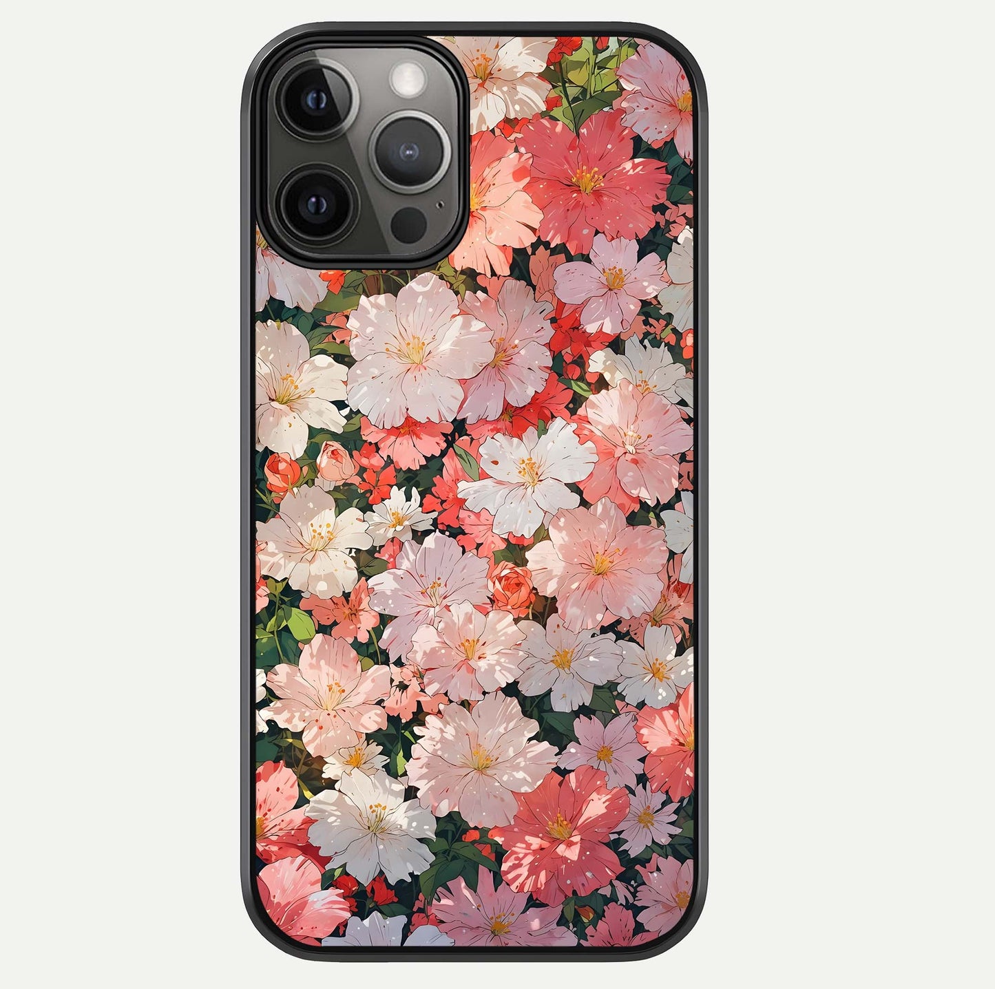 Blush Bloom Field Glass Case For iPhone 12 Pro Max by Custom World