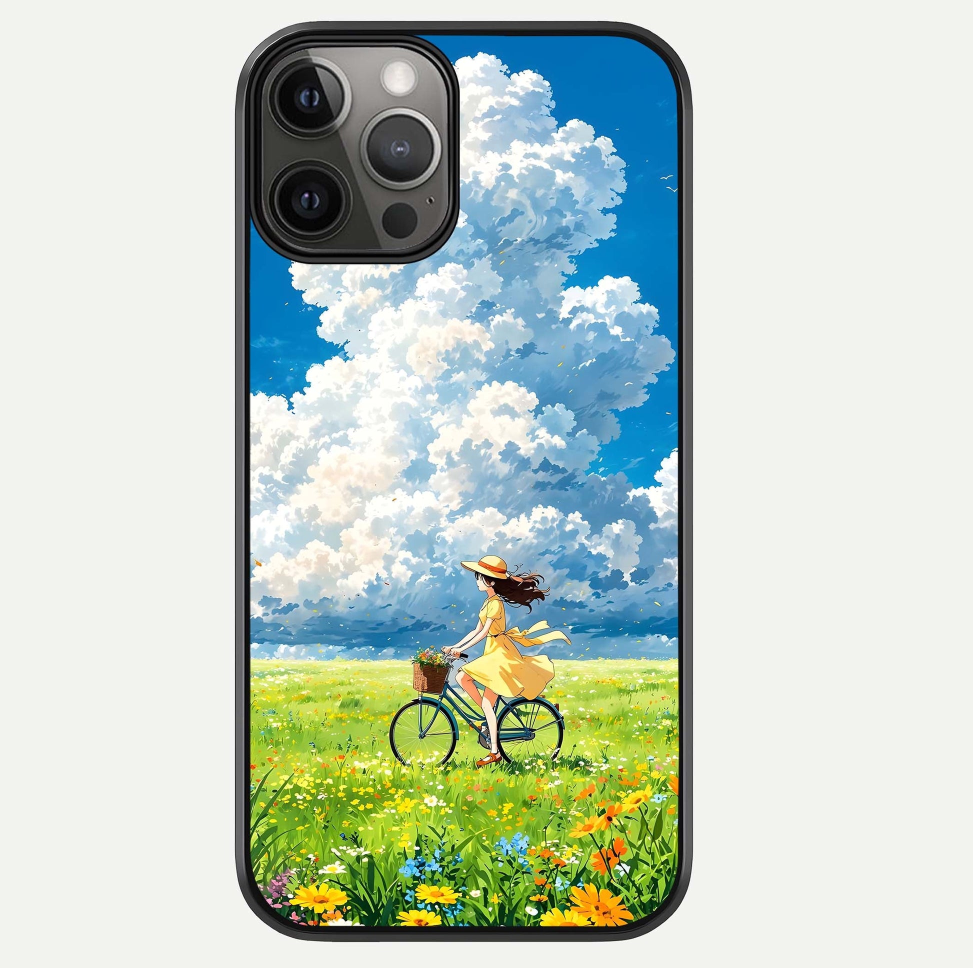 Breezy Meadow Ride Glass Case For iPhone 12 Pro Max by Custom World