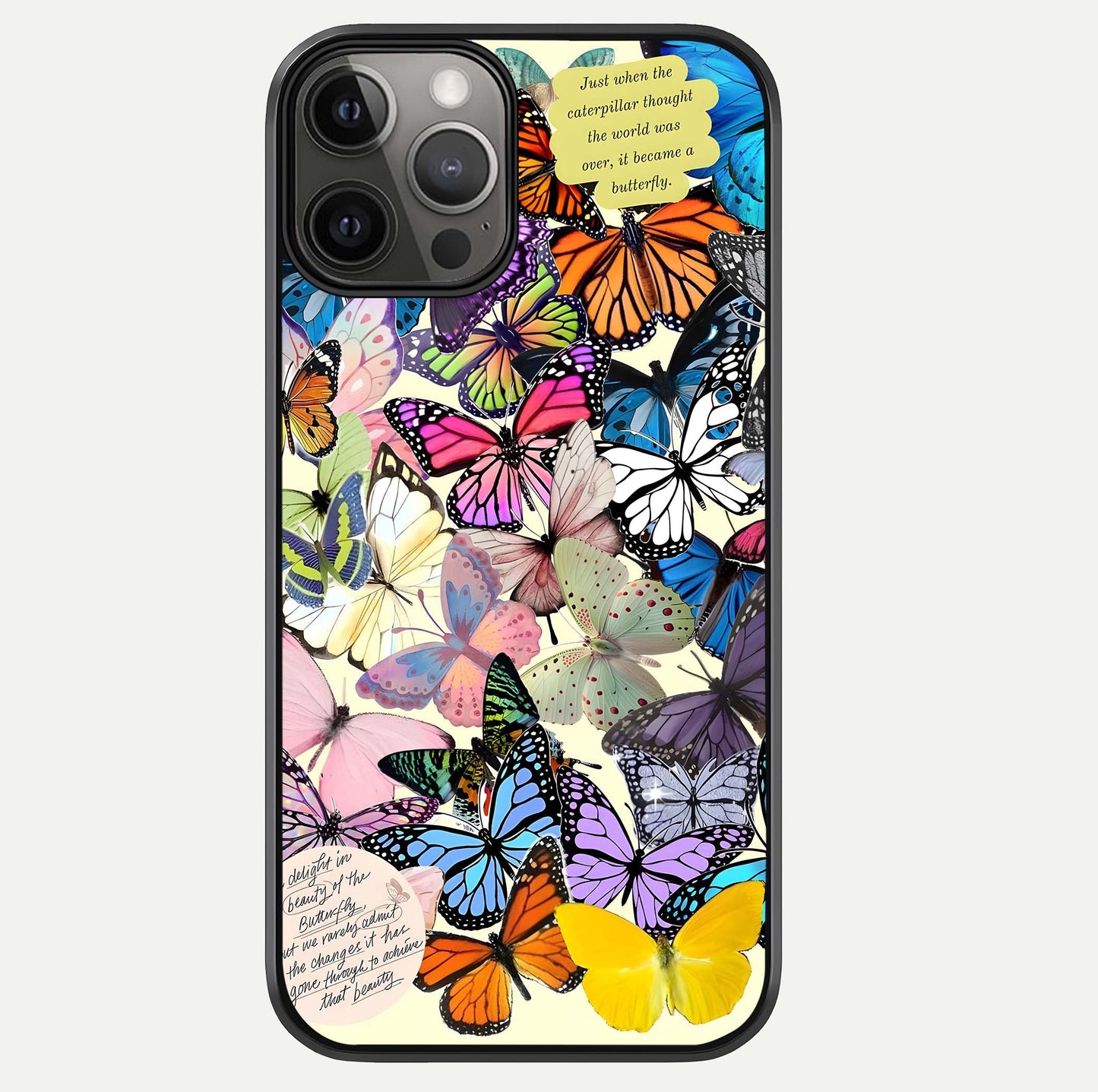 Butterflies Petal Dream Glass Case For iPhone 12 Pro Max by Custom World