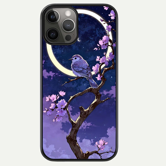 Celestial Bird Blossom Glass Case For iPhone 12 Pro Max by Custom World