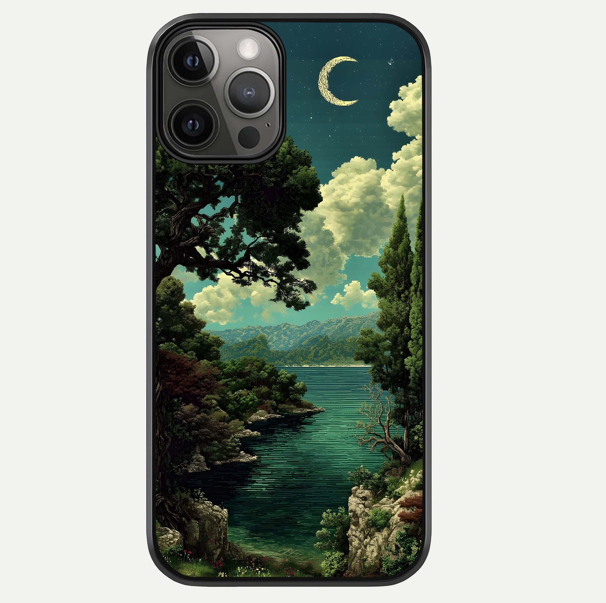 Celestial Lake Peace Glass Case For iPhone 12 Pro Max by Custom World