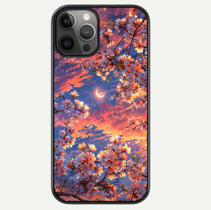 Celestial Sakura Sunset Glass Case For iPhone 12 Pro Max by Custom World