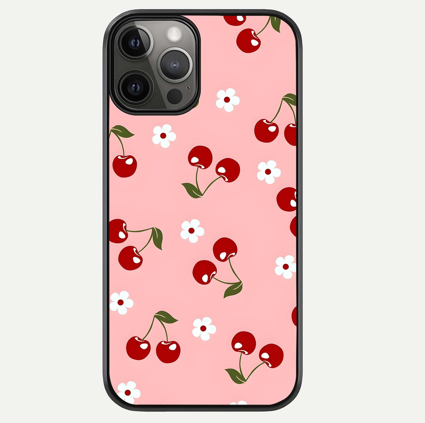 Cherry Love Mood Glass Case For iPhone 12 Pro Max by Custom World