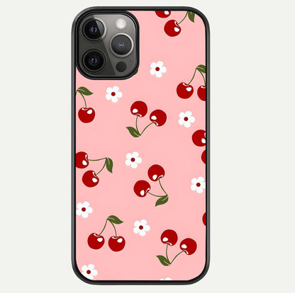 Cherry Love Mood Glass Case For iPhone 12 Pro Max by Custom World