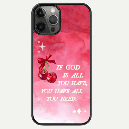 Cherry Quote Glass Case For iPhone 12 Pro Max by Custom World