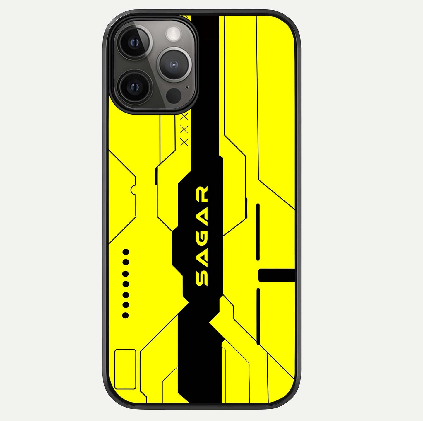 Circuit CYBERPUNK Custom Name Glass Case For iPhone 12 Pro Max by Custom World