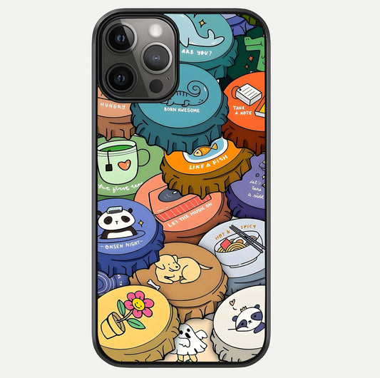 Coins Patterns Glass Case For iPhone 12 Pro Max by Custom World