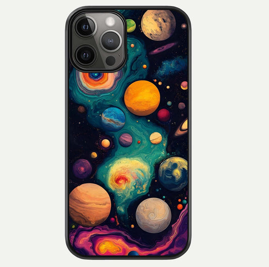 Cosmic Planet Journey Glass Case For iPhone 12 Pro Max by Custom World