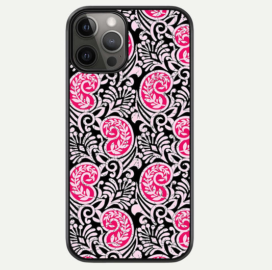 Crimson Paisley Charm Glass Case For iPhone 12 Pro Max by Custom World