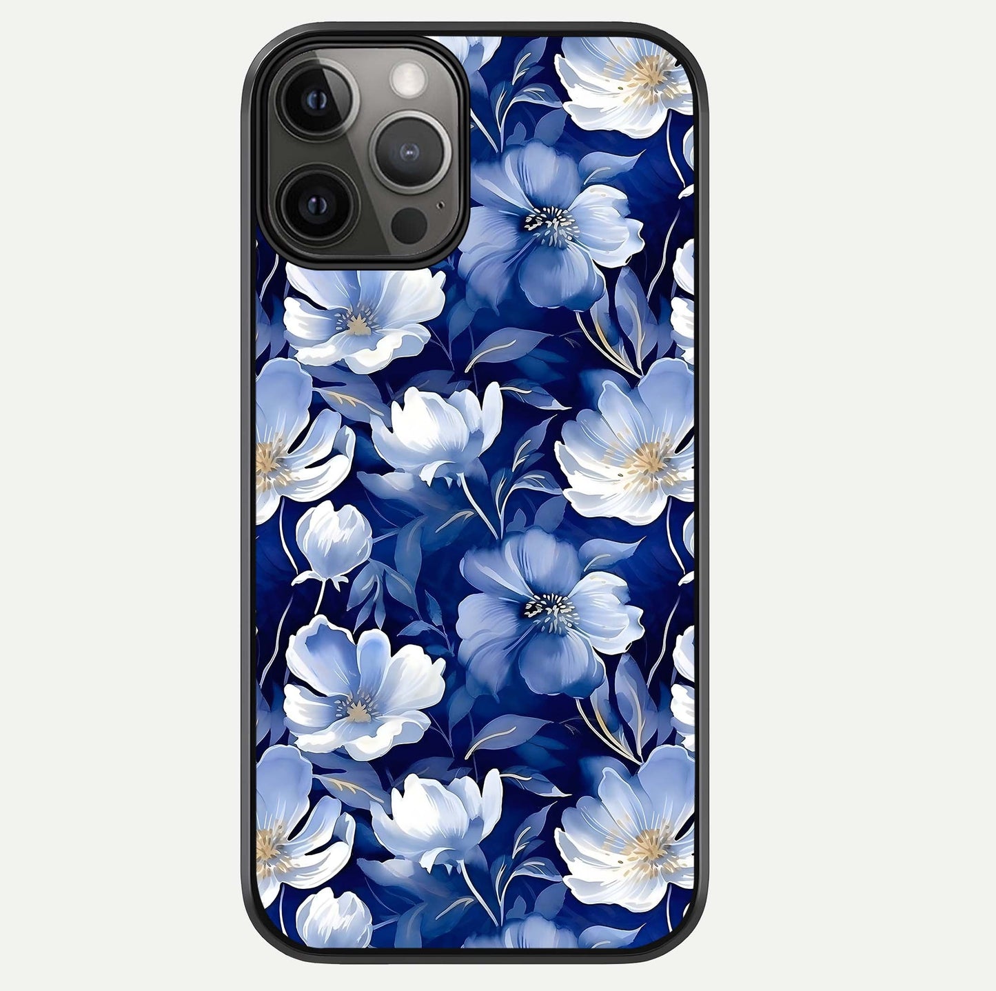 Cute Floral Patterns Glass Case For iPhone 12 Pro Max by Custom World