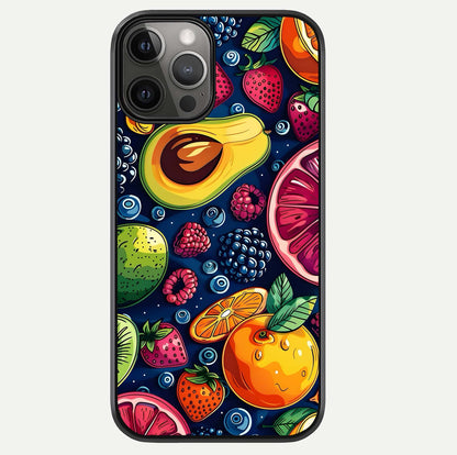 Cute Fruits Art Glass Case For iPhone 12 Pro Max by Custom World