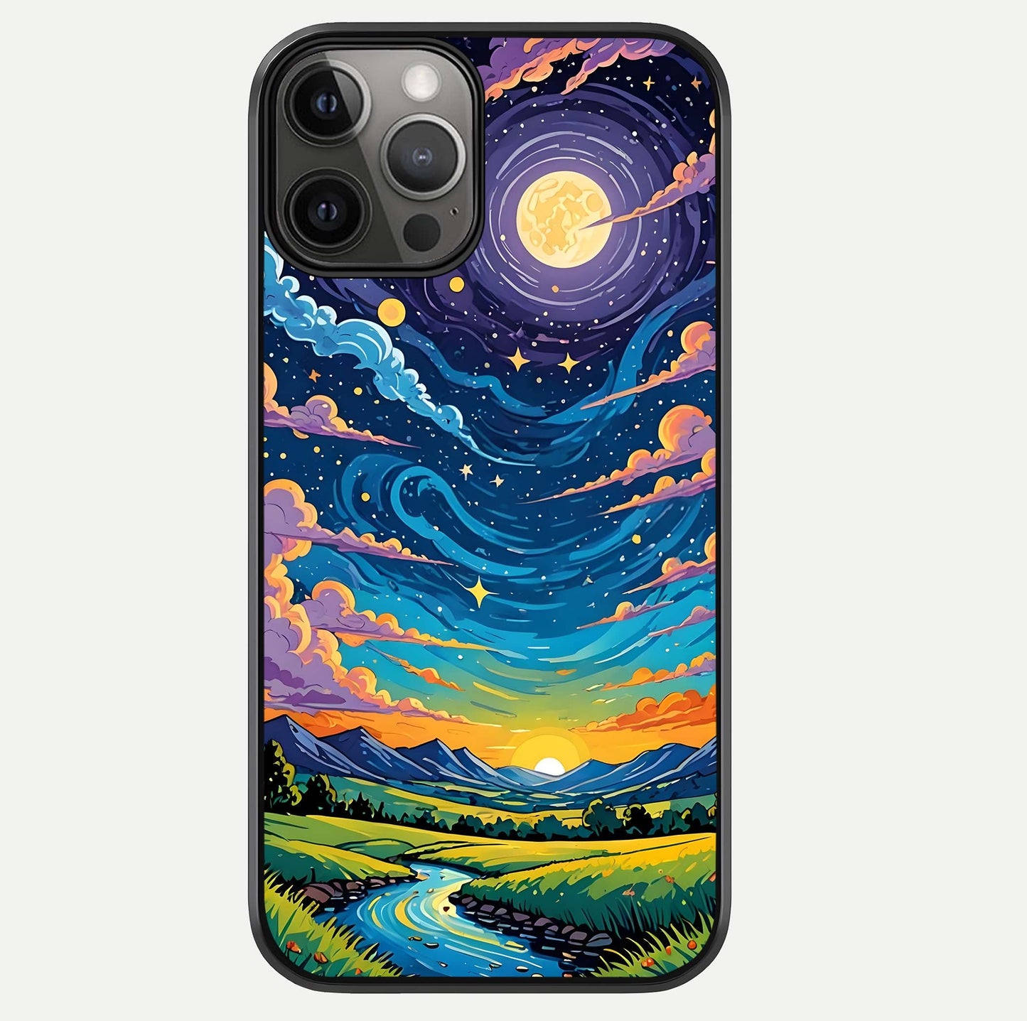 Dreamy Night Landscape Glass Case For iPhone 12 Pro Max by Custom World