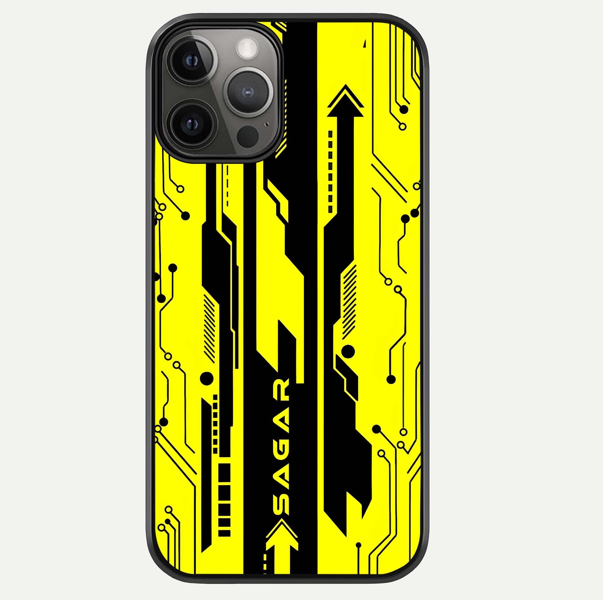 Electric Pulse CYBERPUNK Custom Name Glass Case For iPhone 12 Pro Max by Custom World