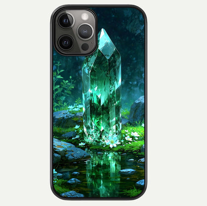 Emerald Light Crystal Glass Case For iPhone 12 Pro Max by Custom World
