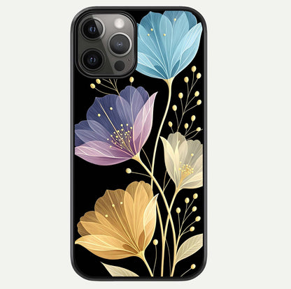 Flower Bloom Glow Glass Case For iPhone 12 Pro Max by Custom World